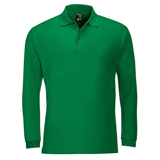 SOLS Unisex Adult Winter II Long-Sleeved Polo Shirt (Kelly Green) - Image 1