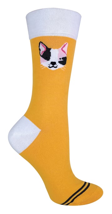1 Par Unisex Novedad gato perro calcetines con Beagle / Pug / Scotty perro - Image 1