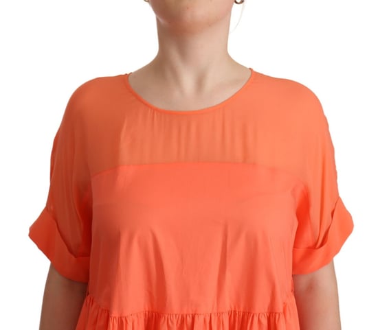 Vestido largo de algodón sin mangas coral para mujer de Twinset - Image 4