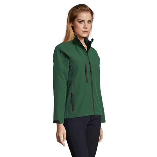 SOLS Womens/Ladies Roxy Soft Shell Jacket (Bottle Green) - Image 3