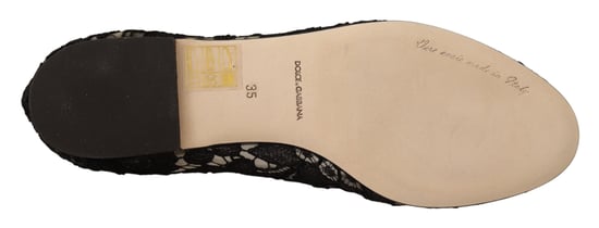 Zapatos Mocasines de Encaje Cristal Negro Taormina para Mujer de Dolce & Gabbana - Image 4