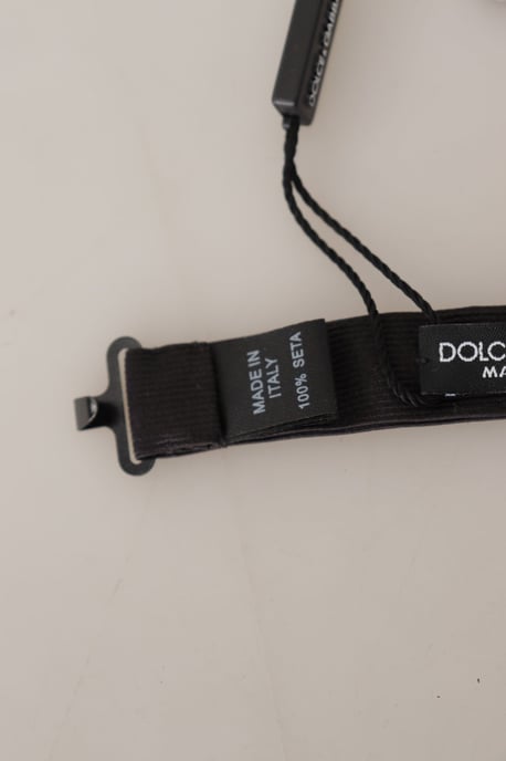 Dolce & Gabbana Black 100% Silk Adjustable Neck Papillon Men's Tie