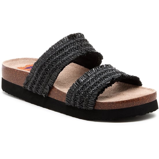 Rocket Dog Aruba Raffia Textile Women's Black Sandals - Image 1