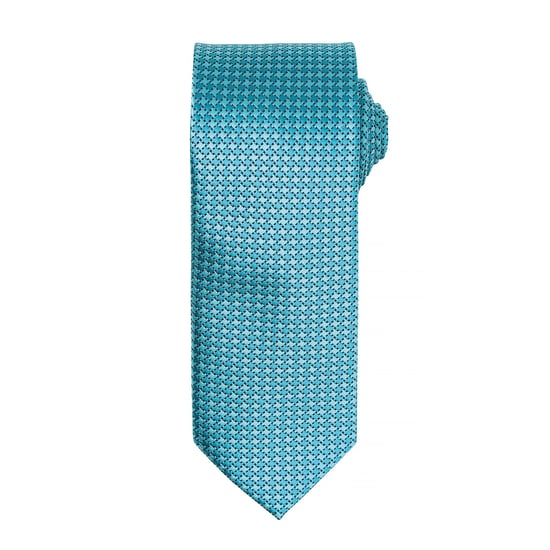 Premier Mens Puppy Tooth Formal Work Tie (Pack of 2) (Turquoise) - Image 1