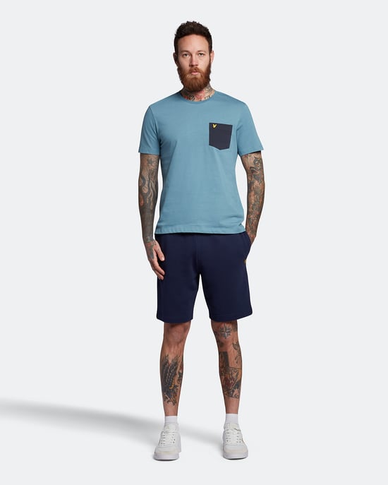 Lyle & Scott Sweat Short Plus in Navy - Image 1