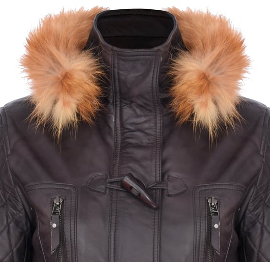Women's Quilted Leather Park Bag with Hood - Northampton