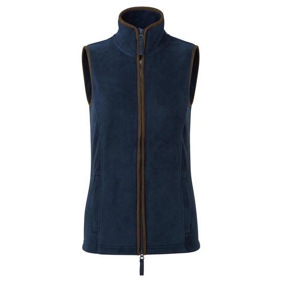 Premier Womens/Ladies Artisan Fleece Gilet (Navy/Brown) - Image 1
