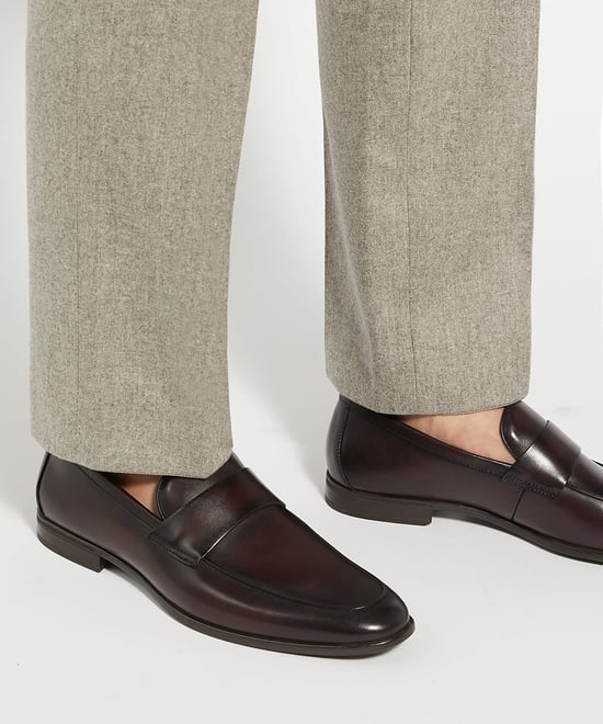 Dune Mens Sylas - Leather Penny Loafers