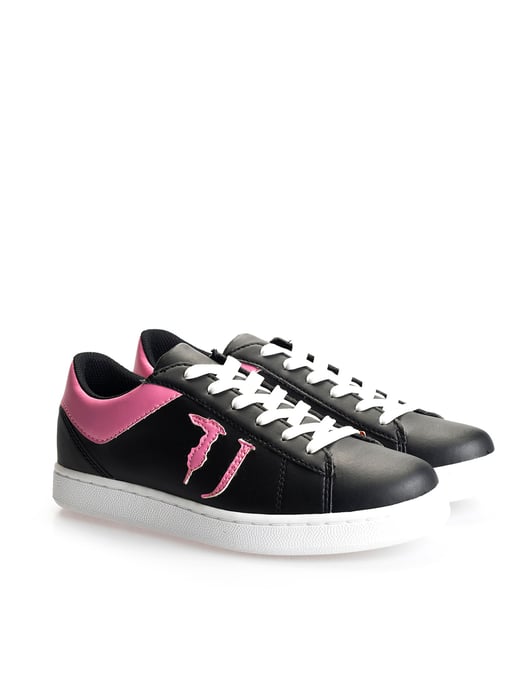 Trussardi Jeans Zapatillas de mujer negro, rosado - Image 2