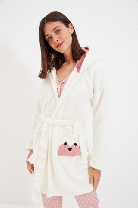 Trendyol Women's V Neck Short Dressing Gowns - Image 3
