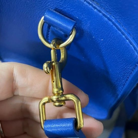 Saint Laurent Baby Monogram Cabas Tote in Blue Leather - Image 6