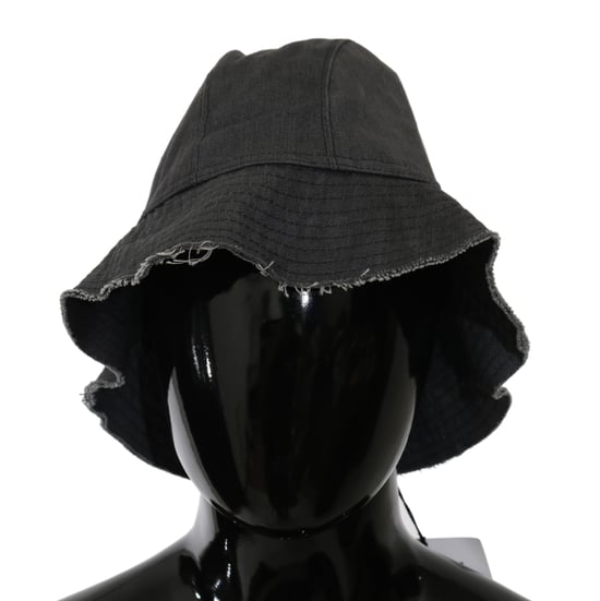 Sombrero de campo de ala ancha lavado negro para mujer de Costume National - Image 1