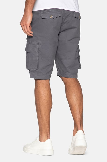 Charcoal Cotton 'Bute' Cargo Shorts