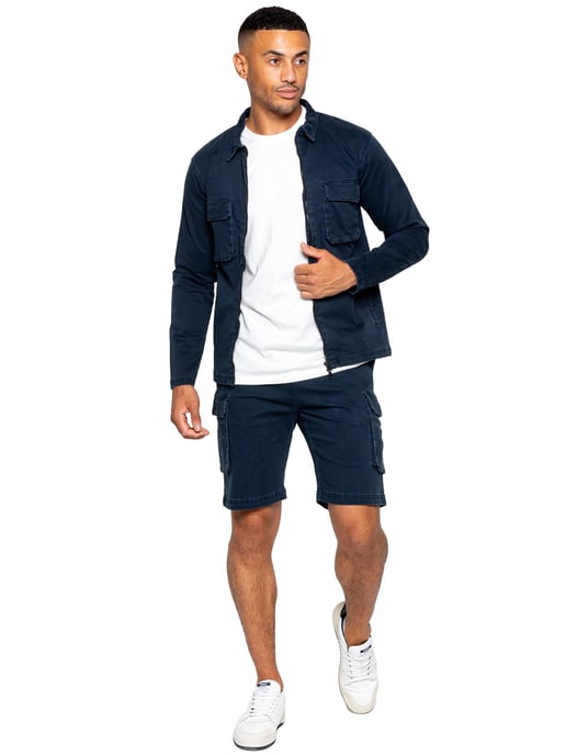 Enzo | Chándal con pantalón corto para hombre - Azul marino - Image 1