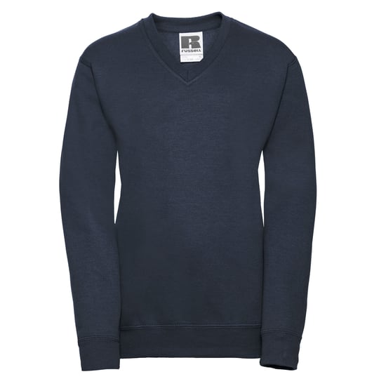 Russell Collection Childrens/Kids V Neck Sweatshirt (French Navy) - Image 1