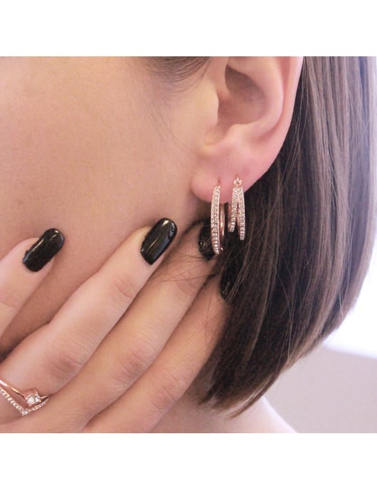 Pendientes Chic - Oro rosa y cristal - Image 2