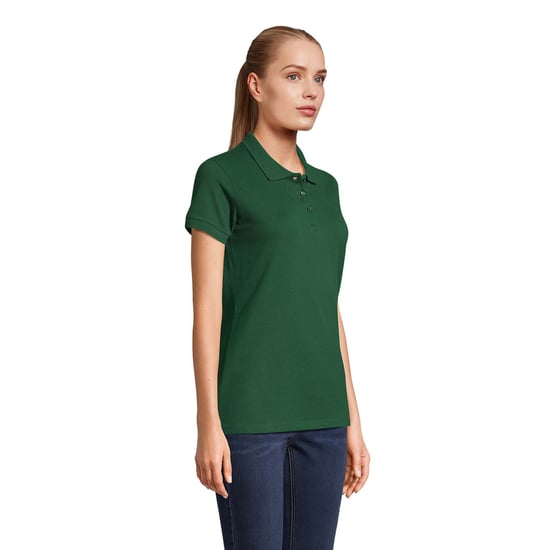 SOLS Womens/Ladies Perfect Polo Shirt (Bottle Green) - Image 3