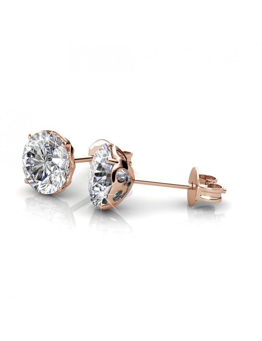 Pendientes Kristine - Oro rosa y cristal - Image 4