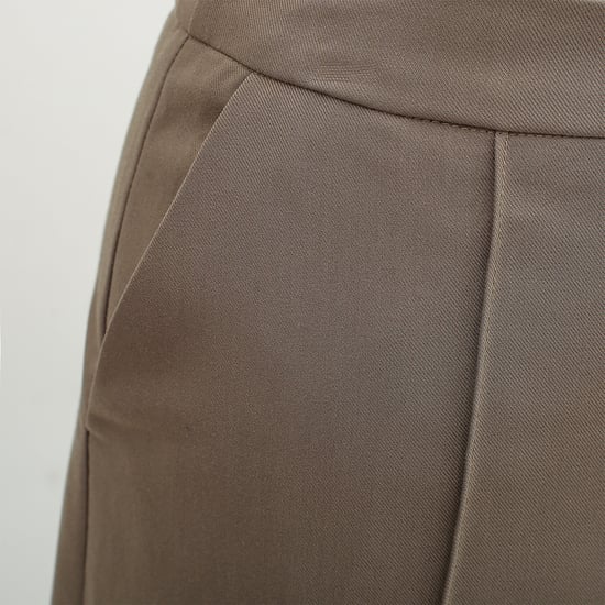 Straight skirt with stitched folds - Image 5