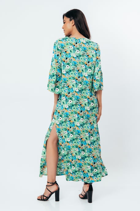 Floral Kaftan Style Maxi Dress