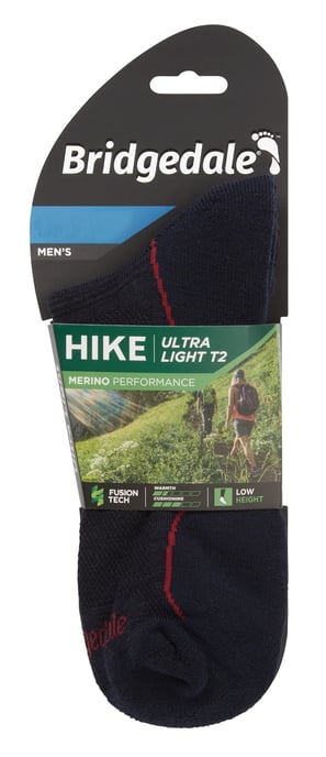Bridgedale - Calcetines Bajos de Merino para Hombre - Azul Marino / Rojo - Image 2