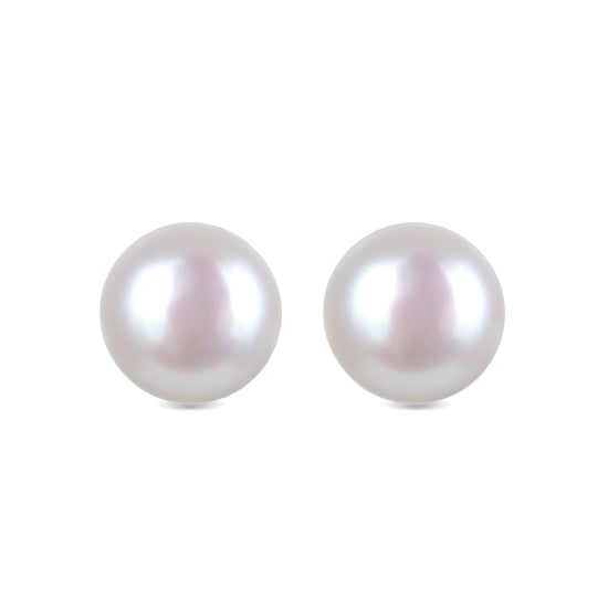 Pendientes Luxenter, básico de plata de ley 925 y perla blanca con acabado en baño de rodio - Image 1