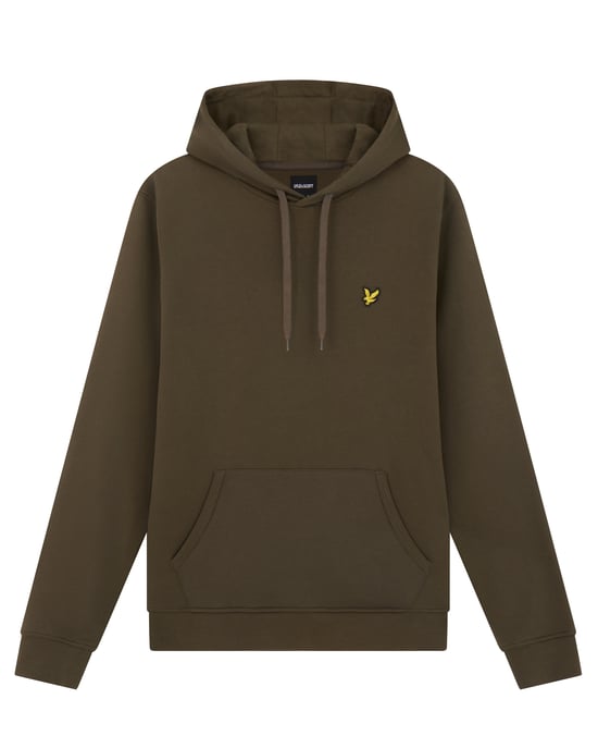 Lyle & Scott Pullover Hoodie Plus in Olive - Image 1