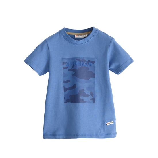 Superga Childrens/Kids Camo Logo Capped Sleeved T-Shirt (Avio Blue)