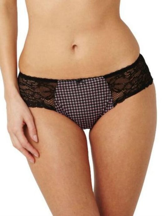 Panache Jasmine Brief Black Pink Check Print