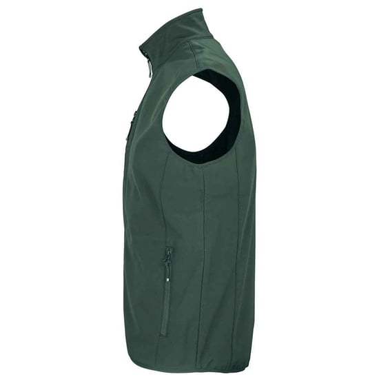 SOLS Mens Falcon Softshell Zipped Body Warmer (Forest Green) - Image 3