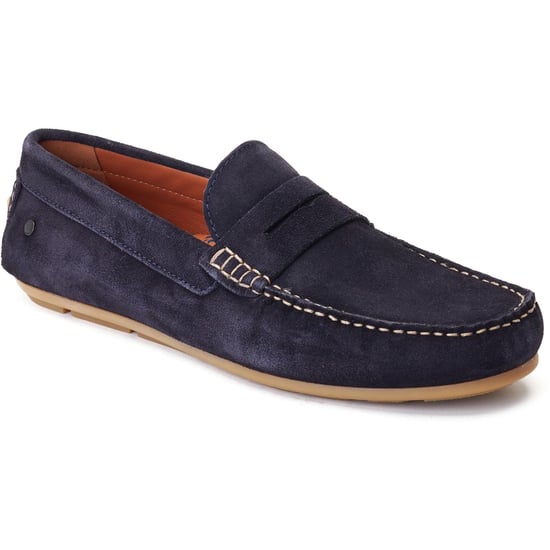 Base London Collins Leather Men's Navy Loafers - Image 1