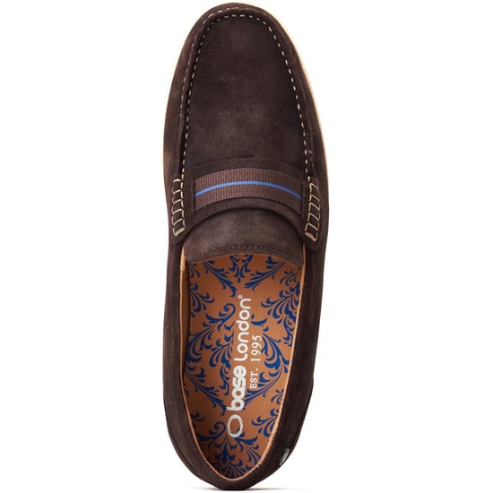 Base London Drum Leather Men's Burnt Brown Loafers - Image 4