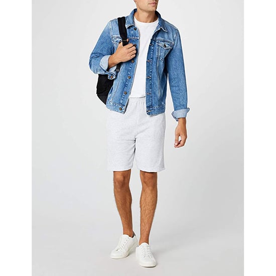 Fruit Of The Loom Mens Lightweight Casual Fleece Shorts (240 GSM) (Heather Grey)