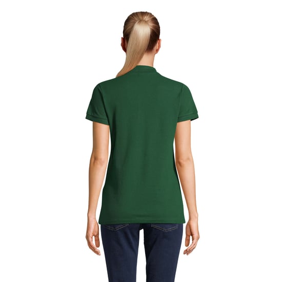 SOLS Womens/Ladies Perfect Polo Shirt (Bottle Green) - Image 2