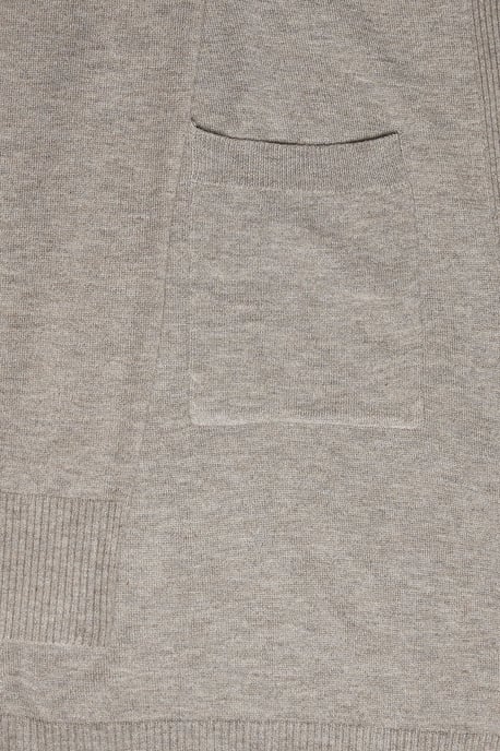 Curve Pocket Detail Longline Cardigan