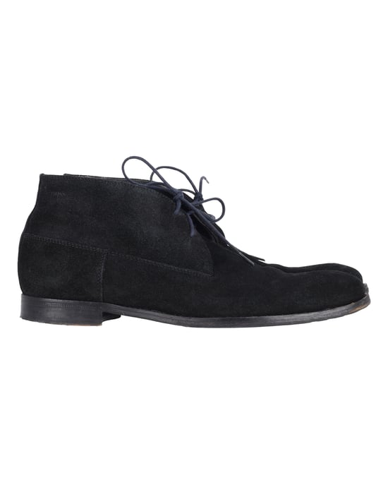 Hugo Boss Desert Lace-Up Ankle Boots in Black Suede - Image 1