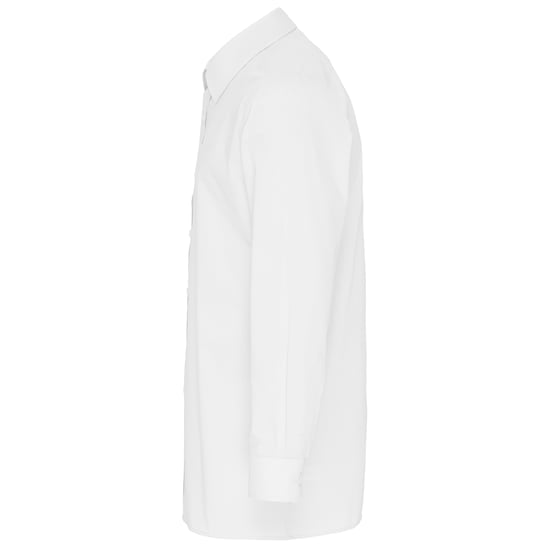 Premier Mens Long Sleeve Fitted Poplin Work Shirt (White) - Image 3