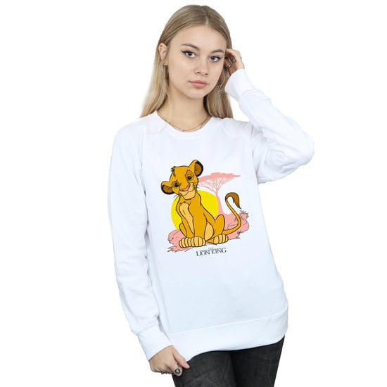 Disney Womens/Ladies The Lion King Simba Pastel Sweatshirt (White)