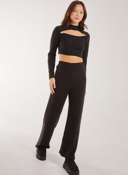 Soft Brushed Rib Flares
