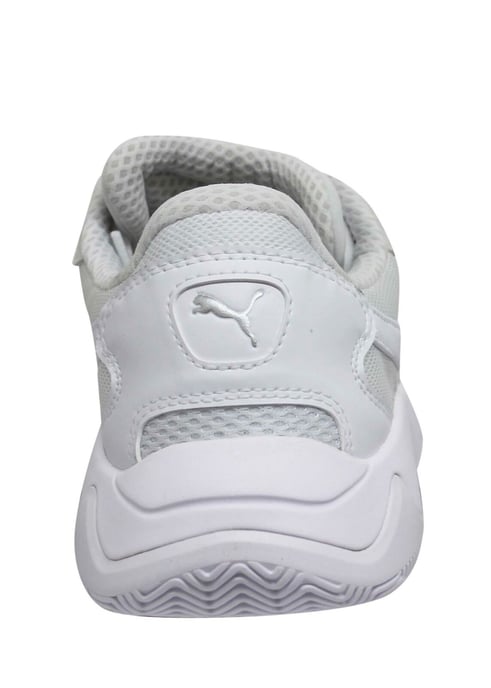Puma Storm Origin Mens Trainers White Textile Lace Up Casual Shoes 369770 05