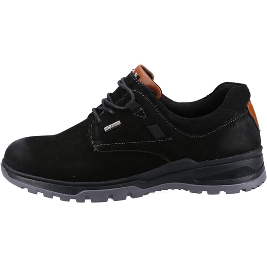 Hush Puppies Pele Leather Men's Black Nubuck Lace-Up Shoes - Image 5