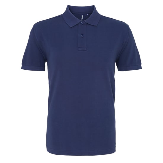 Asquith & Fox Mens Plain Short Sleeve Polo Shirt (Denim) - Image 1