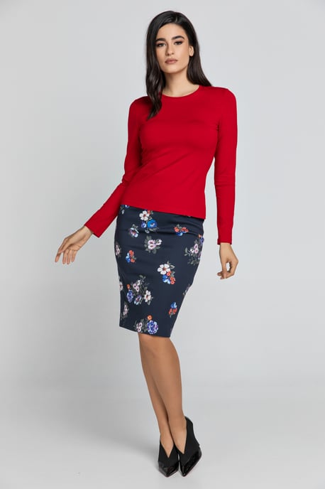 Red Jersey Top