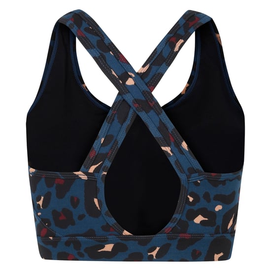 Dare 2B Womens/Ladies Swift II Animal Print Sports Bra (Moonlight Denim) - Image 2