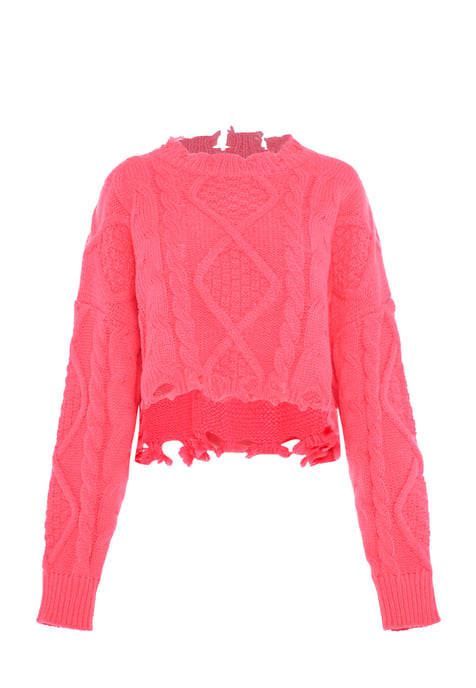 Mymo Knitted pullover women coral - Image 1