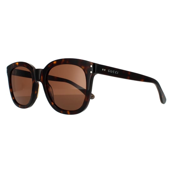 Gucci Square Mens Dark Havana Brown Sunglasses