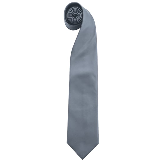 Premier Mens “Colours” Plain Fashion / Business Tie (Grey) - Image 1