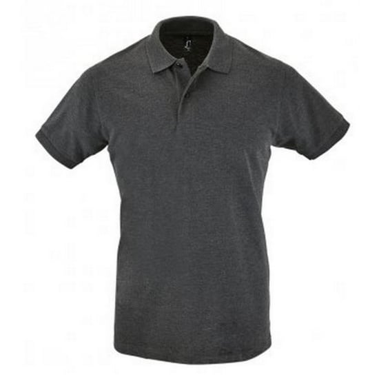 SOLS Mens Perfect Pique Short Sleeve Polo Shirt (Charcoal Marl)