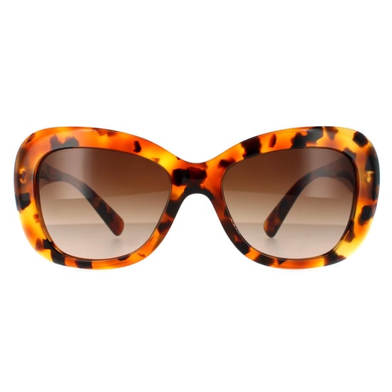Gafas de sol gradientes en marrón claro habana para mujer Versace Rectangulares - Image 1