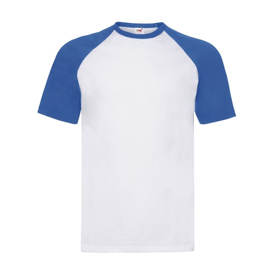 Fruit of the Loom Unisex Adult Contrast Panel Baseball T-Shirt (White/Royal Blue) - Image 1